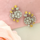 Yellow Touch Flower Studs