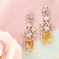 Floral Yellow Earrings