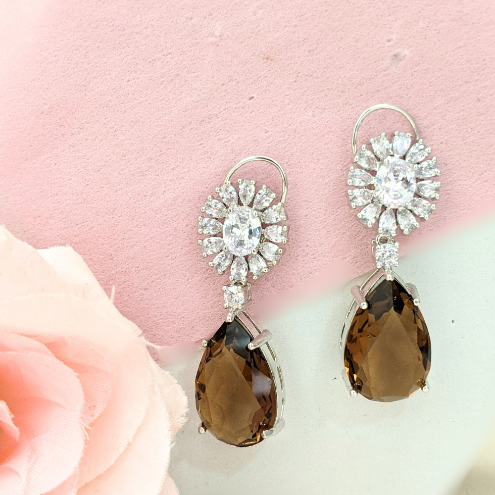 Brown Drop Earrings