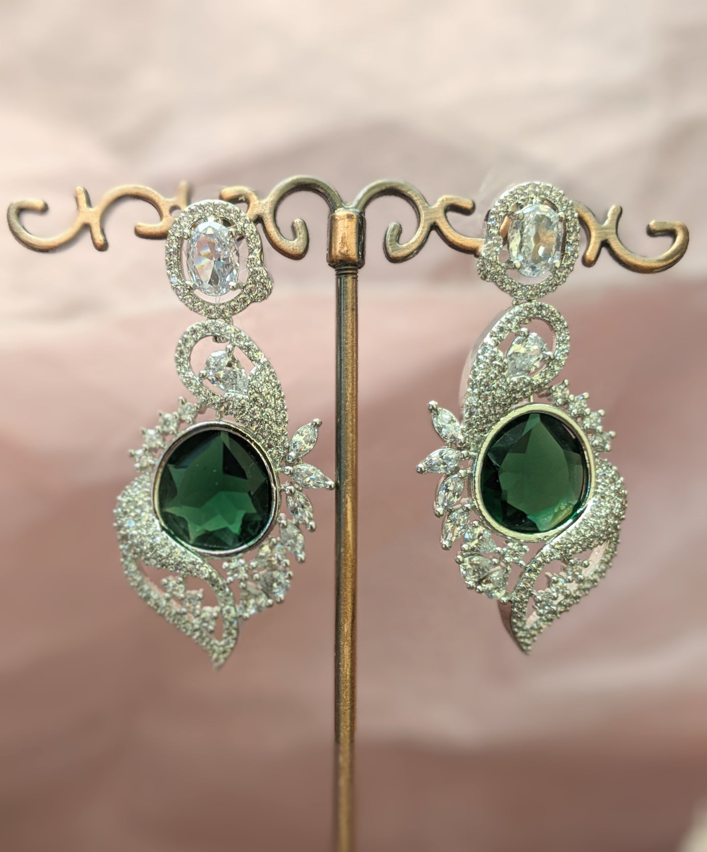 Designer Green Earring